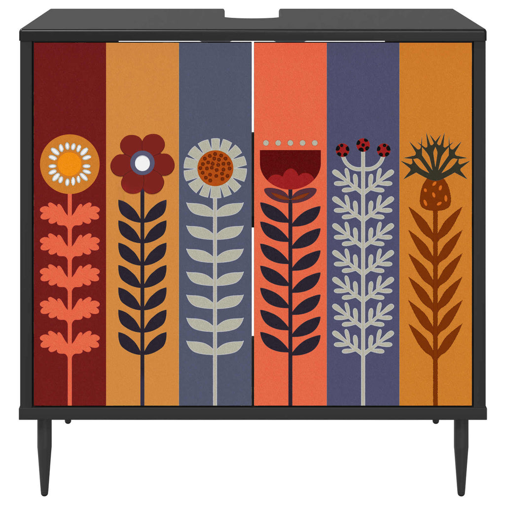 vidaXL Szafka Łazienkowa ESSEN Czarny dąb 60 x 40 x 61 cm