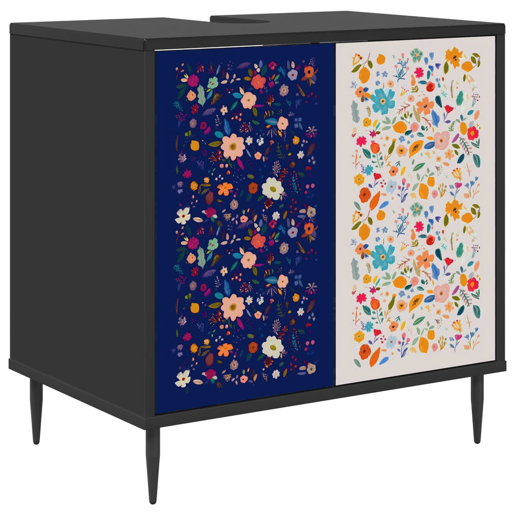 vidaXL Szafka Łazienkowa MAINZ Czarny dąb 60 x 40 x 61 cm