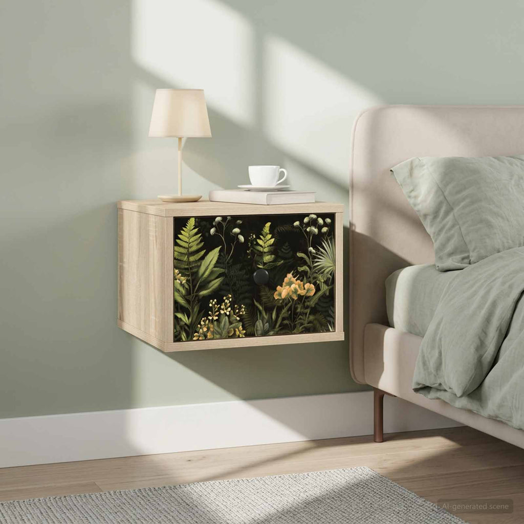 vidaXL Ścienny stolik nocny RHENEN dąb Sonoma 36 x 33 x 25 cm