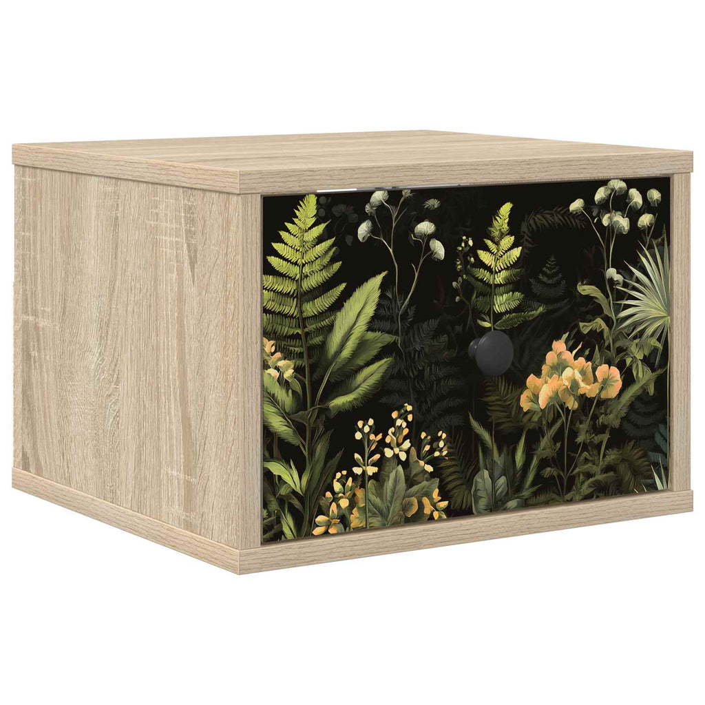 vidaXL Ścienny stolik nocny RHENEN dąb Sonoma 36 x 33 x 25 cm