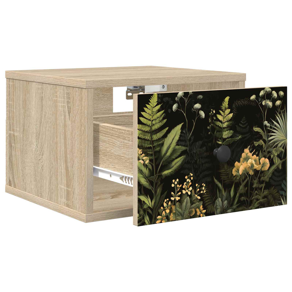 vidaXL Ścienny stolik nocny RHENEN 2 szt. dąb Sonoma 36 x 33 x 25 cm