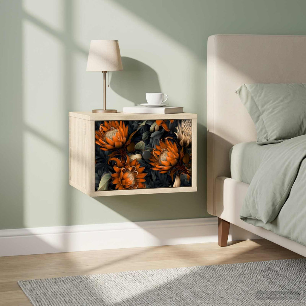 vidaXL Ścienny stolik nocny LOCHEM dąb Sonoma 36 x 33 x 25 cm