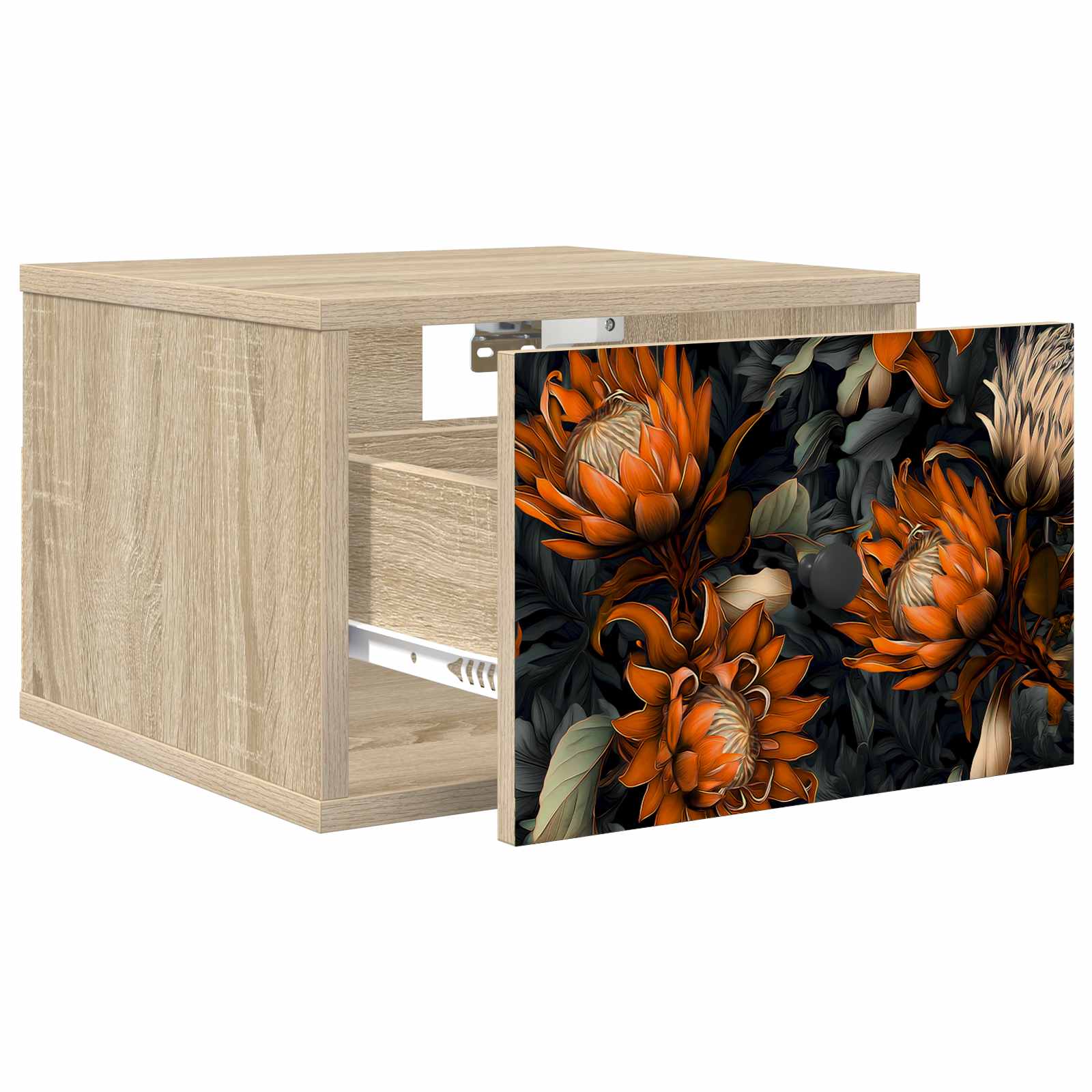 vidaXL Ścienny stolik nocny LOCHEM 2 szt. dąb Sonoma 36 x 33 x 25 cm