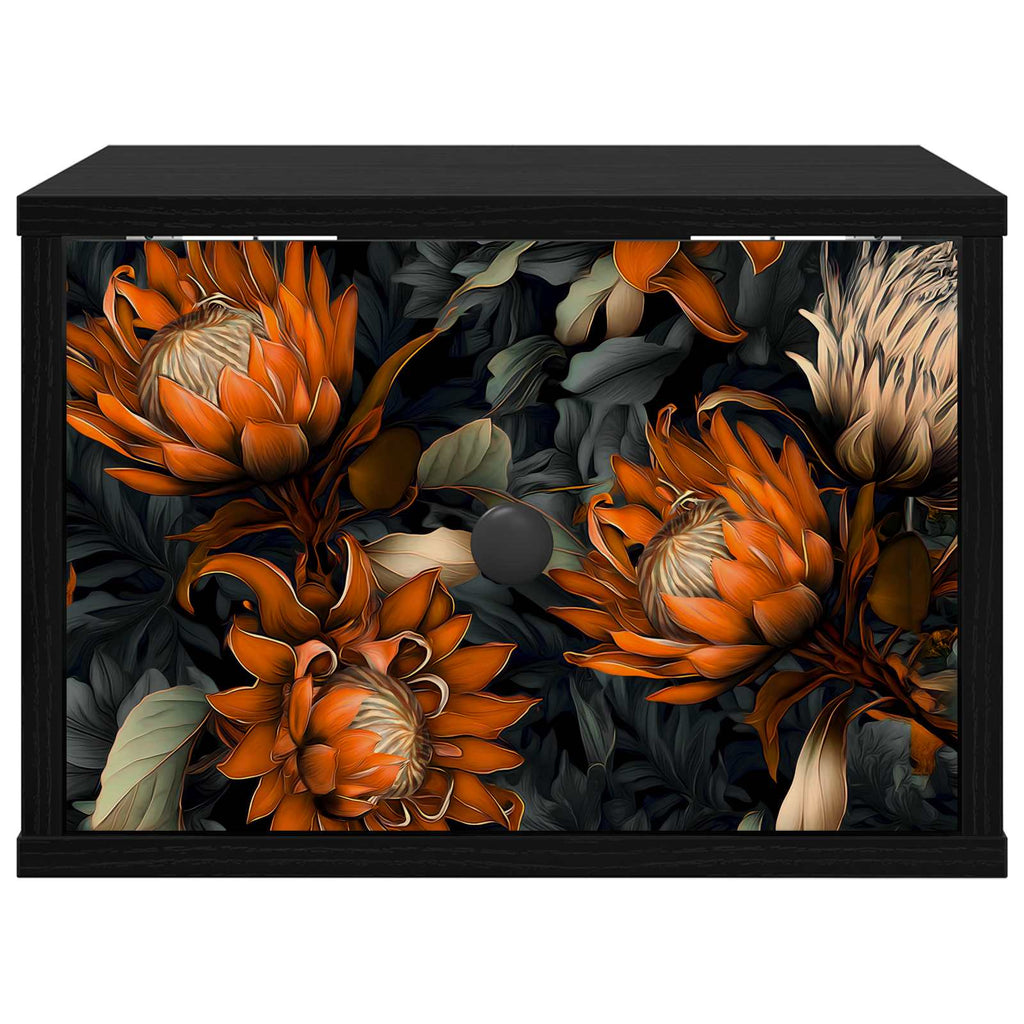 vidaXL Ścienny stolik nocny LOCHEM Czarny dąb 36 x 33 x 25 cm