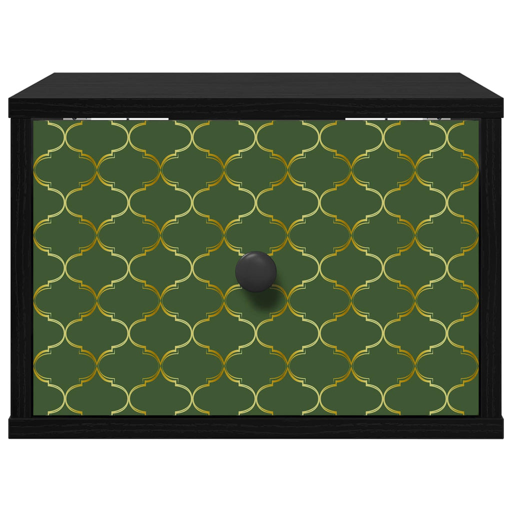 vidaXL Ścienny stolik nocny GELEEN 2 szt. Czarny dąb 36 x 33 x 25 cm
