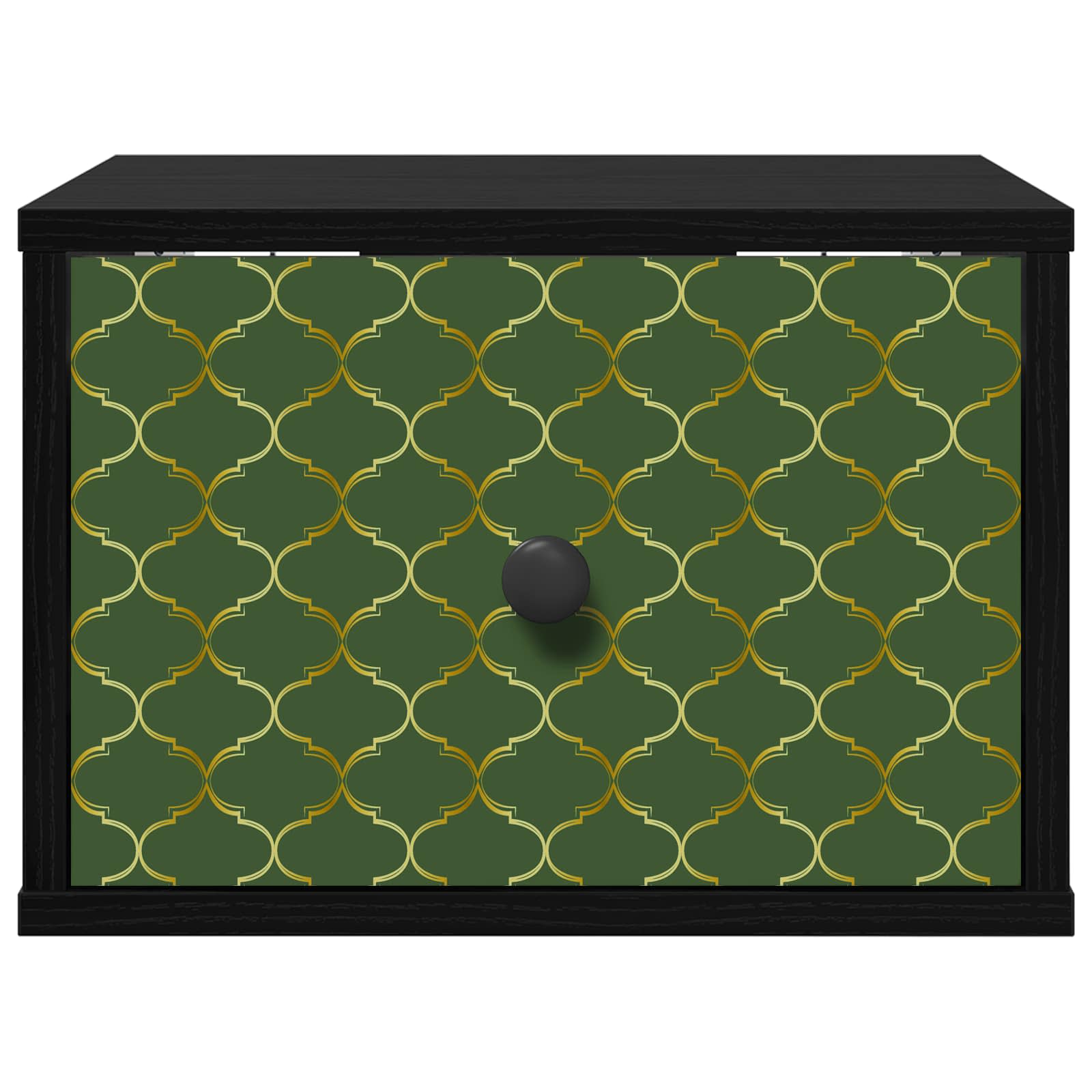 vidaXL Ścienny stolik nocny GELEEN 2 szt. Czarny dąb 36 x 33 x 25 cm