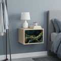 vidaXL Ścienny stolik nocny WIJHE dąb Sonoma 36 x 33 x 25 cm