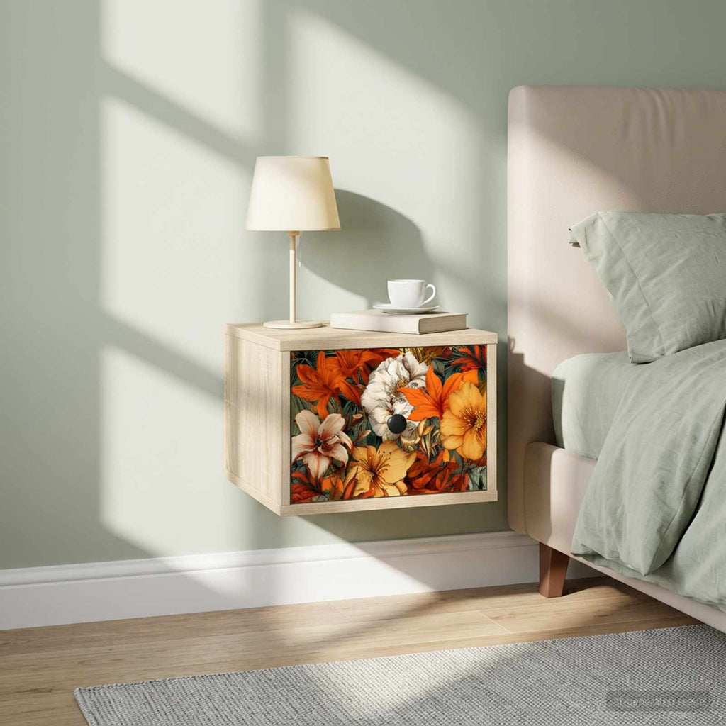 vidaXL Ścienny stolik nocny GENNEP 2 szt. dąb Sonoma 36 x 33 x 25 cm