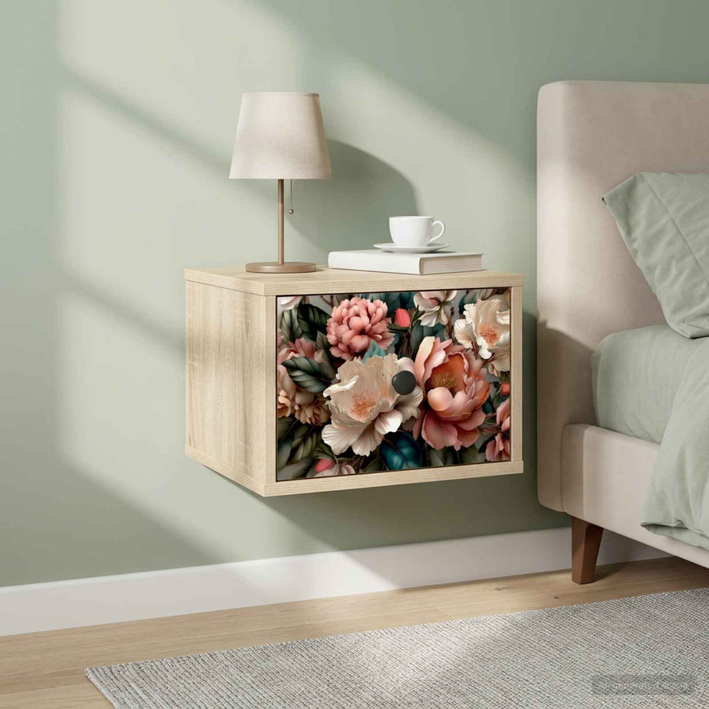vidaXL Ścienny stolik nocny BORNE dąb Sonoma 36 x 33 x 25 cm