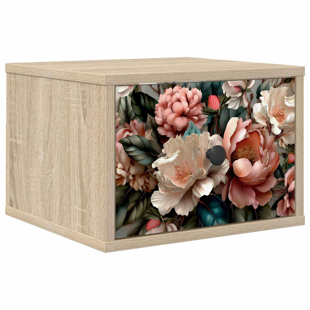 vidaXL Ścienny stolik nocny BORNE dąb Sonoma 36 x 33 x 25 cm