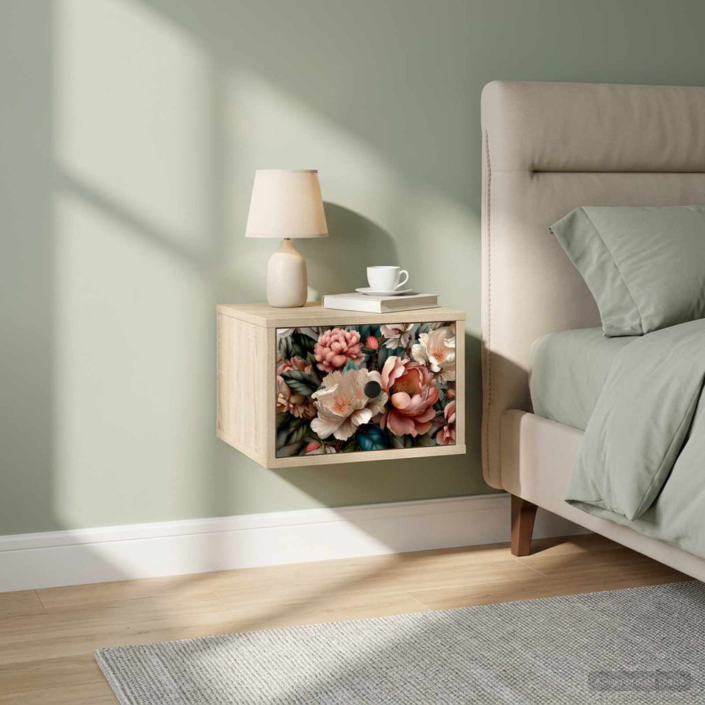 vidaXL Ścienny stolik nocny BORNE 2 szt. dąb Sonoma 36 x 33 x 25 cm