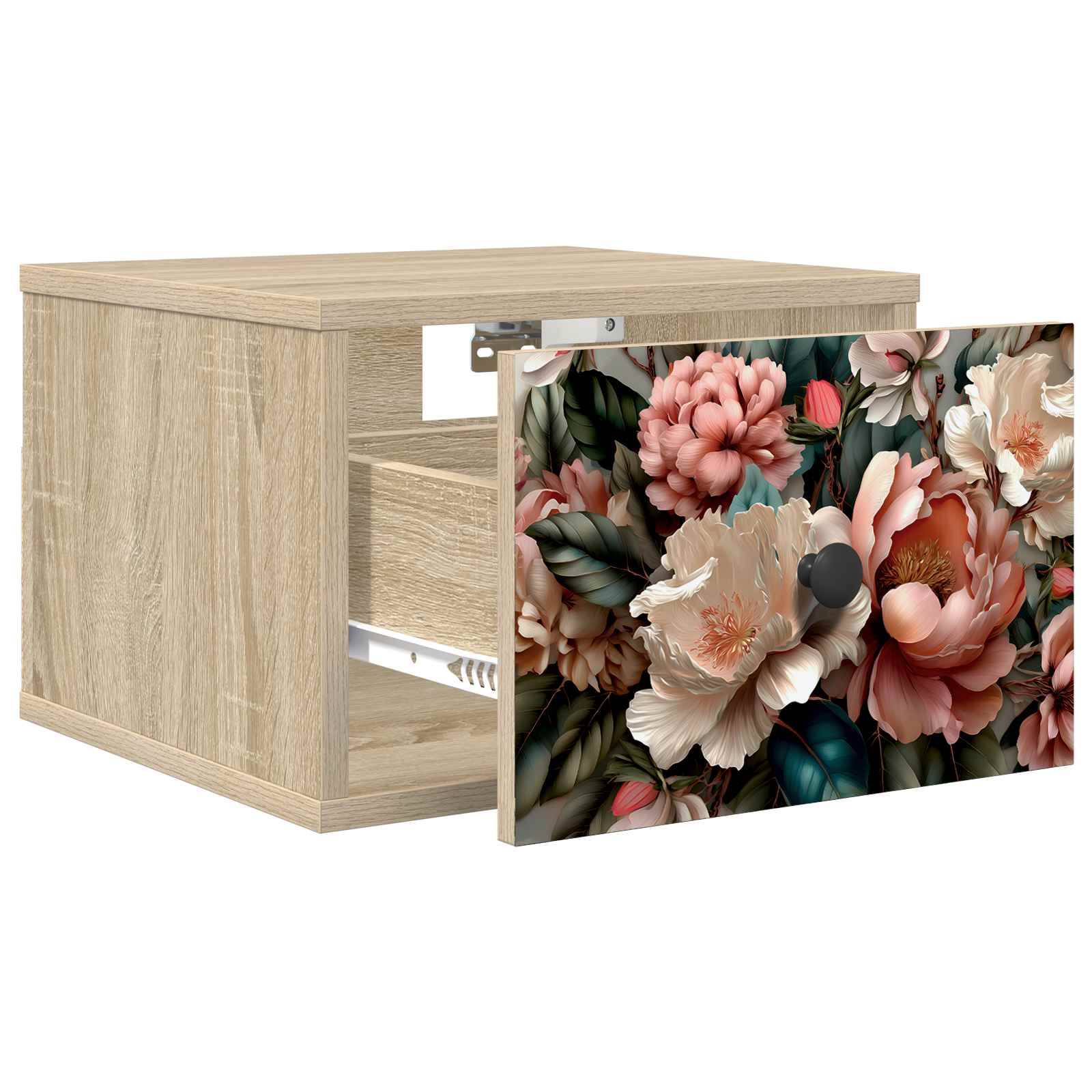vidaXL Ścienny stolik nocny BORNE 2 szt. dąb Sonoma 36 x 33 x 25 cm