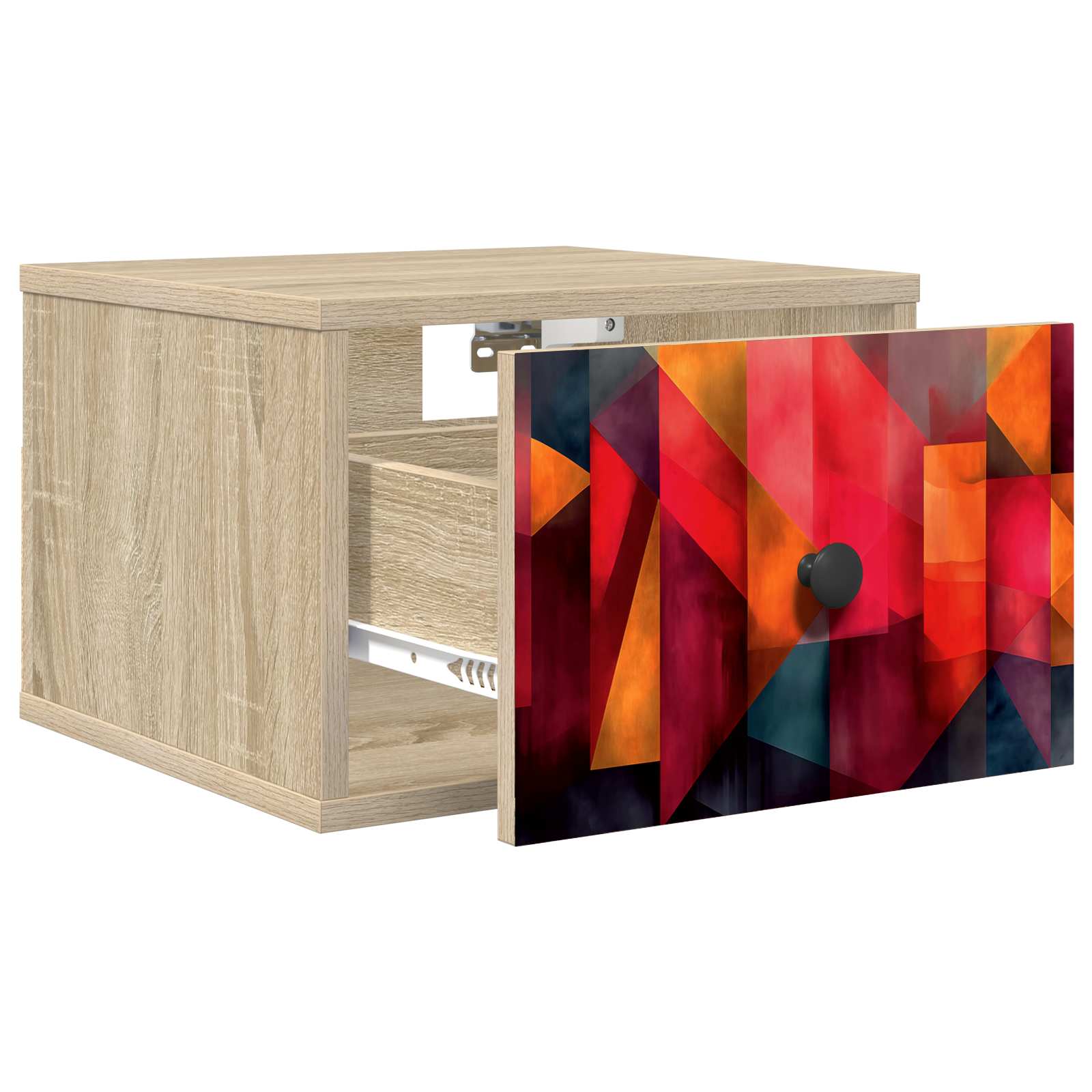 vidaXL Ścienny stolik nocny HEESCH dąb Sonoma 36 x 33 x 25 cm