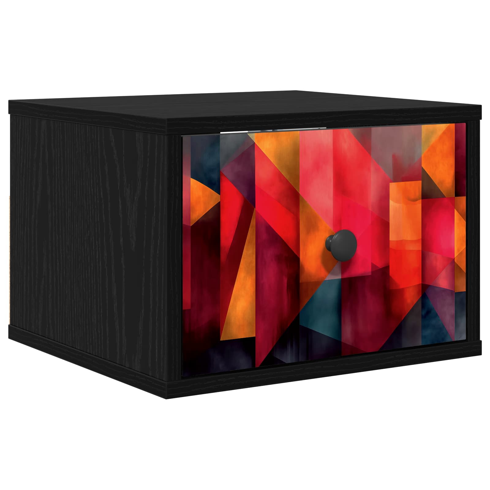 vidaXL Ścienny stolik nocny HEESCH Czarny dąb 36 x 33 x 25 cm