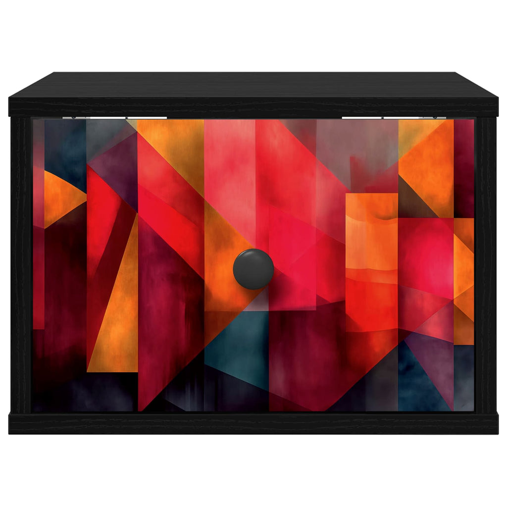 vidaXL Ścienny stolik nocny HEESCH Czarny dąb 36 x 33 x 25 cm