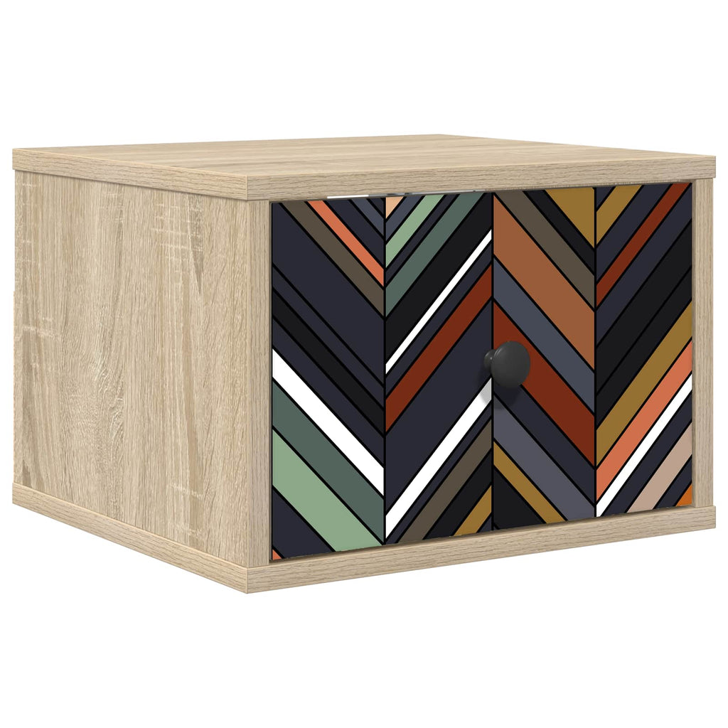 vidaXL Ścienny stolik nocny OMMEN dąb Sonoma 36 x 33 x 25 cm