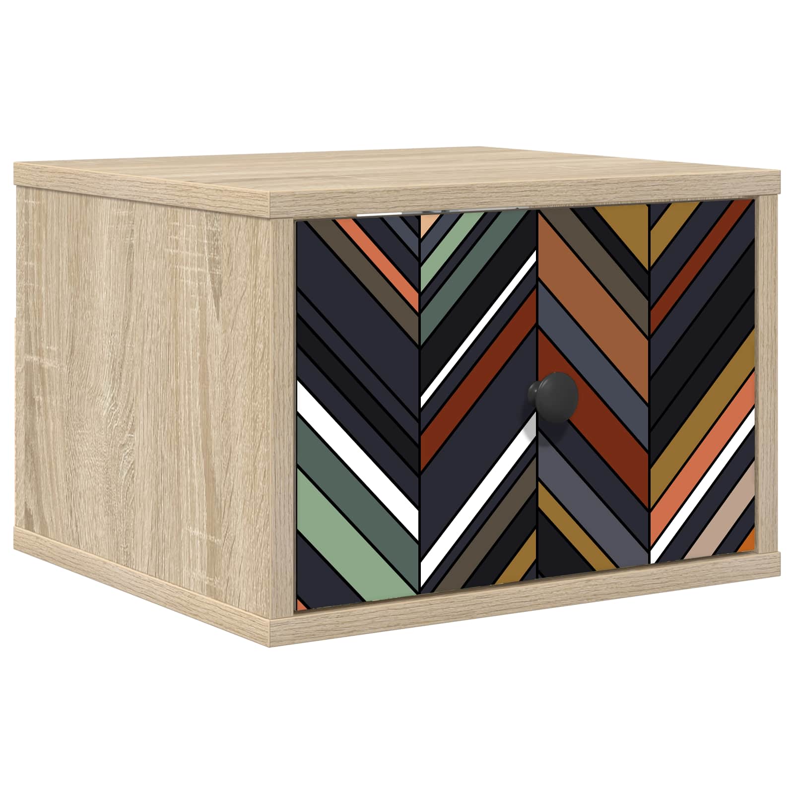 vidaXL Ścienny stolik nocny OMMEN dąb Sonoma 36 x 33 x 25 cm