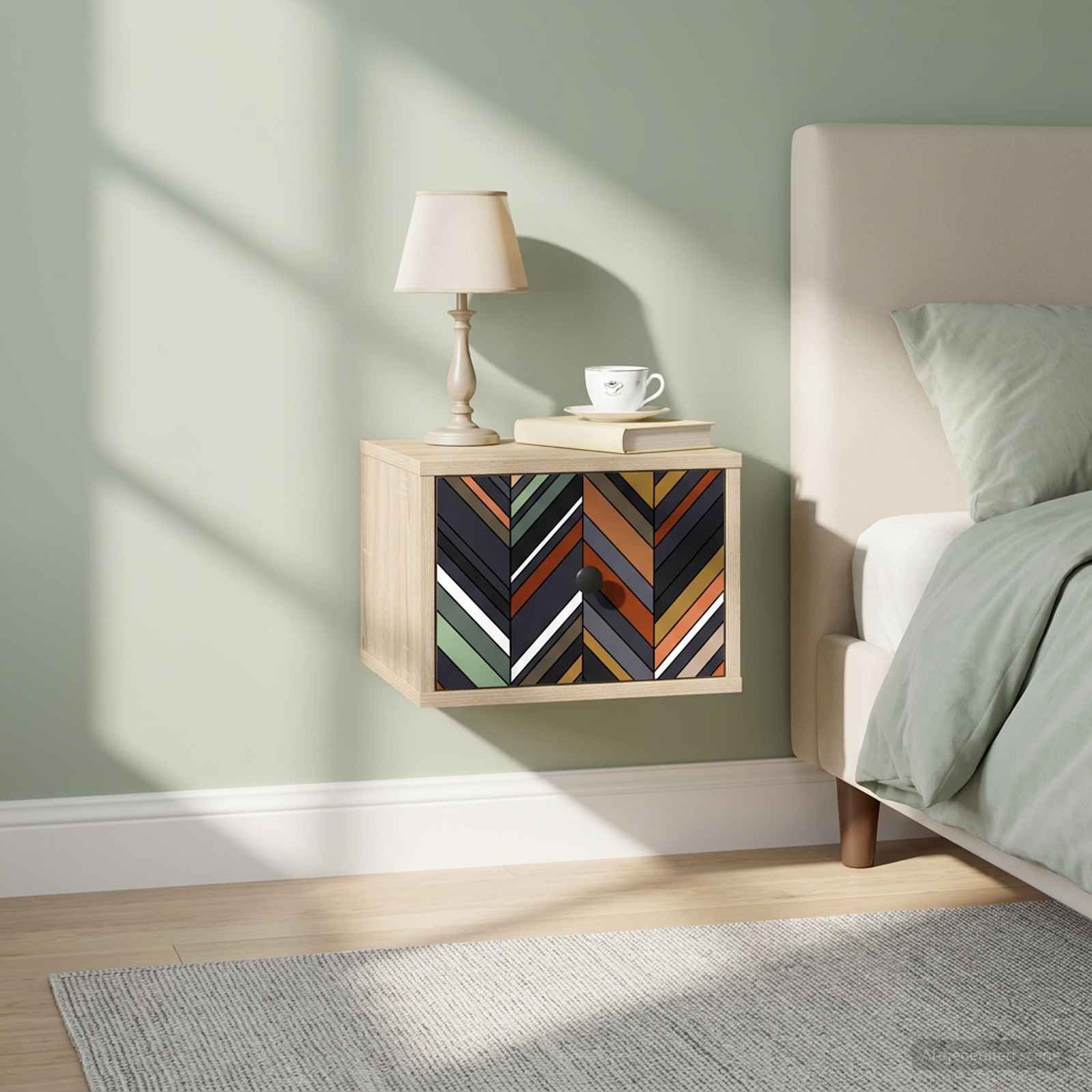 vidaXL Ścienny stolik nocny OMMEN 2 szt. dąb Sonoma 36 x 33 x 25 cm
