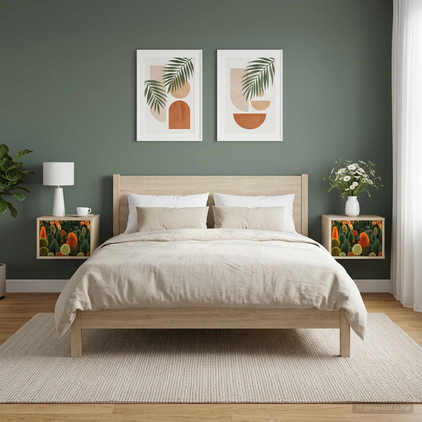 vidaXL Ścienny stolik nocny ZAANDAM 2 szt. dąb Sonoma 36 x 33 x 25 cm