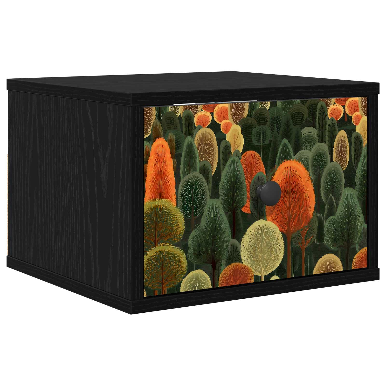 vidaXL Ścienny stolik nocny ZAANDAM Czarny dąb 36 x 33 x 25 cm
