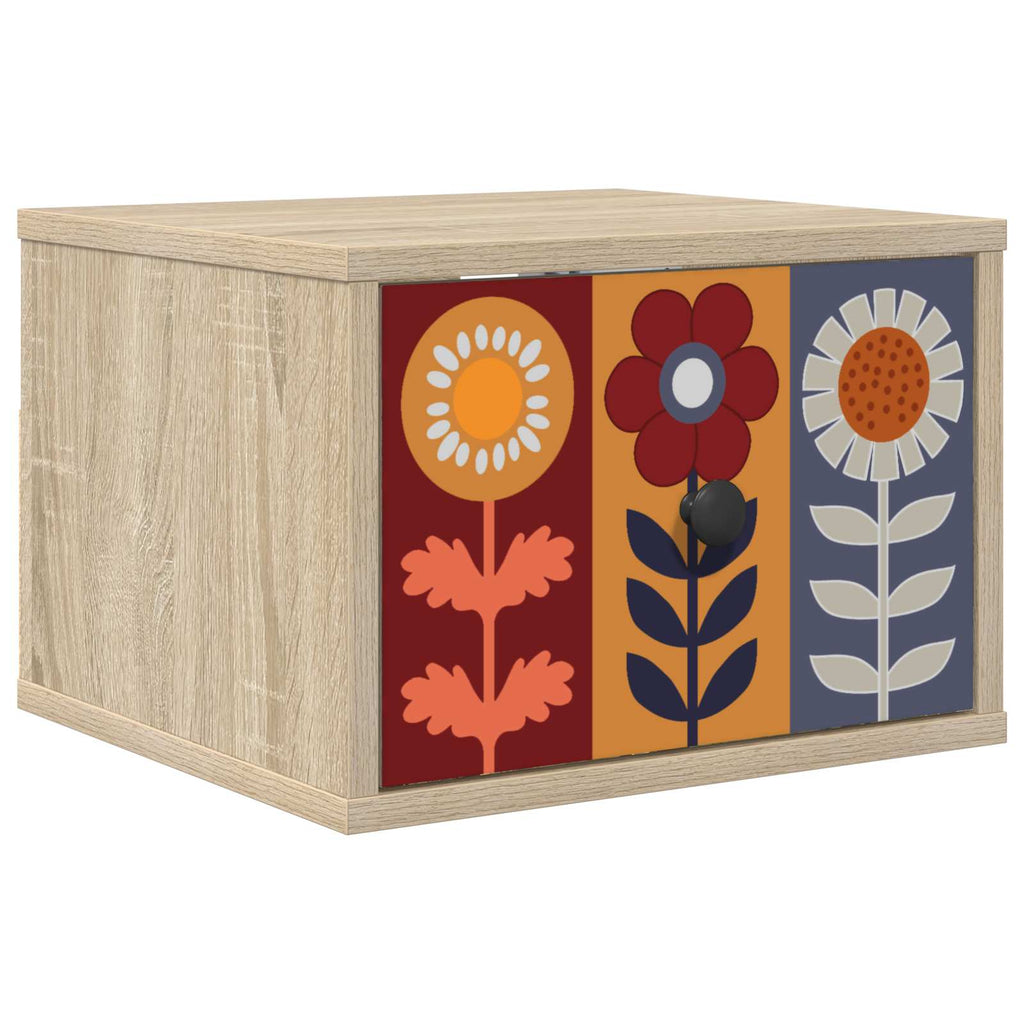 vidaXL Ścienny stolik nocny ESSEN dąb Sonoma 36 x 33 x 25 cm