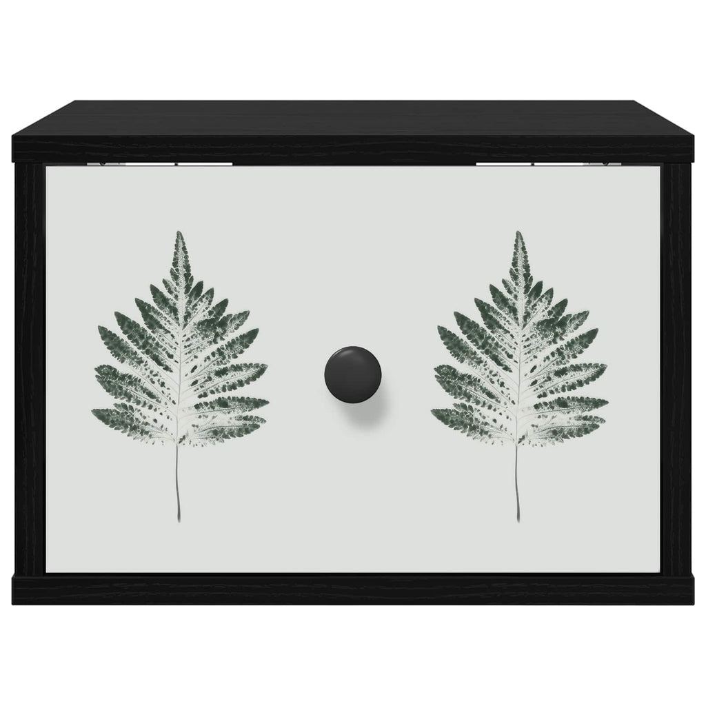 vidaXL Ścienny stolik nocny HANAU 2 szt. Czarny dąb 36 x 33 x 25 cm
