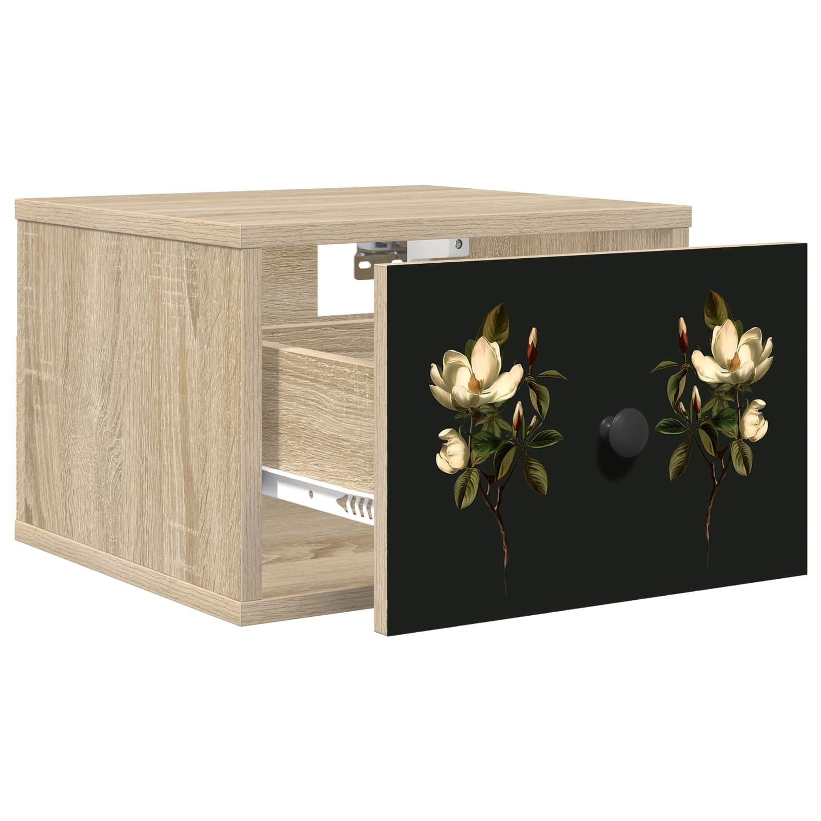 vidaXL Ścienny stolik nocny BREMEN 2 szt. dąb Sonoma 36 x 33 x 25 cm