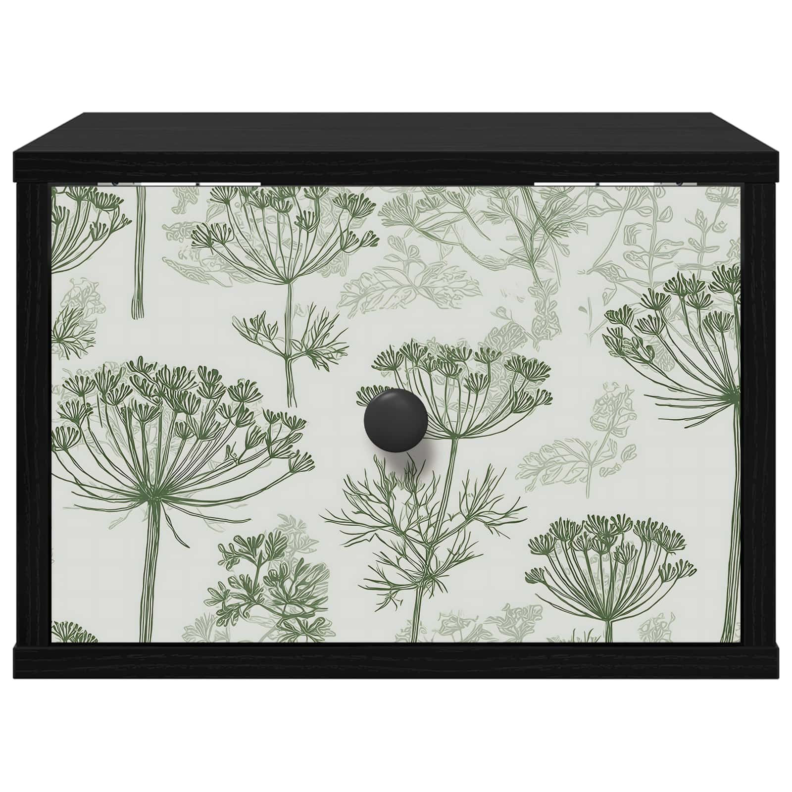 vidaXL Ścienny stolik nocny GOTHA Czarny dąb 36 x 33 x 25 cm