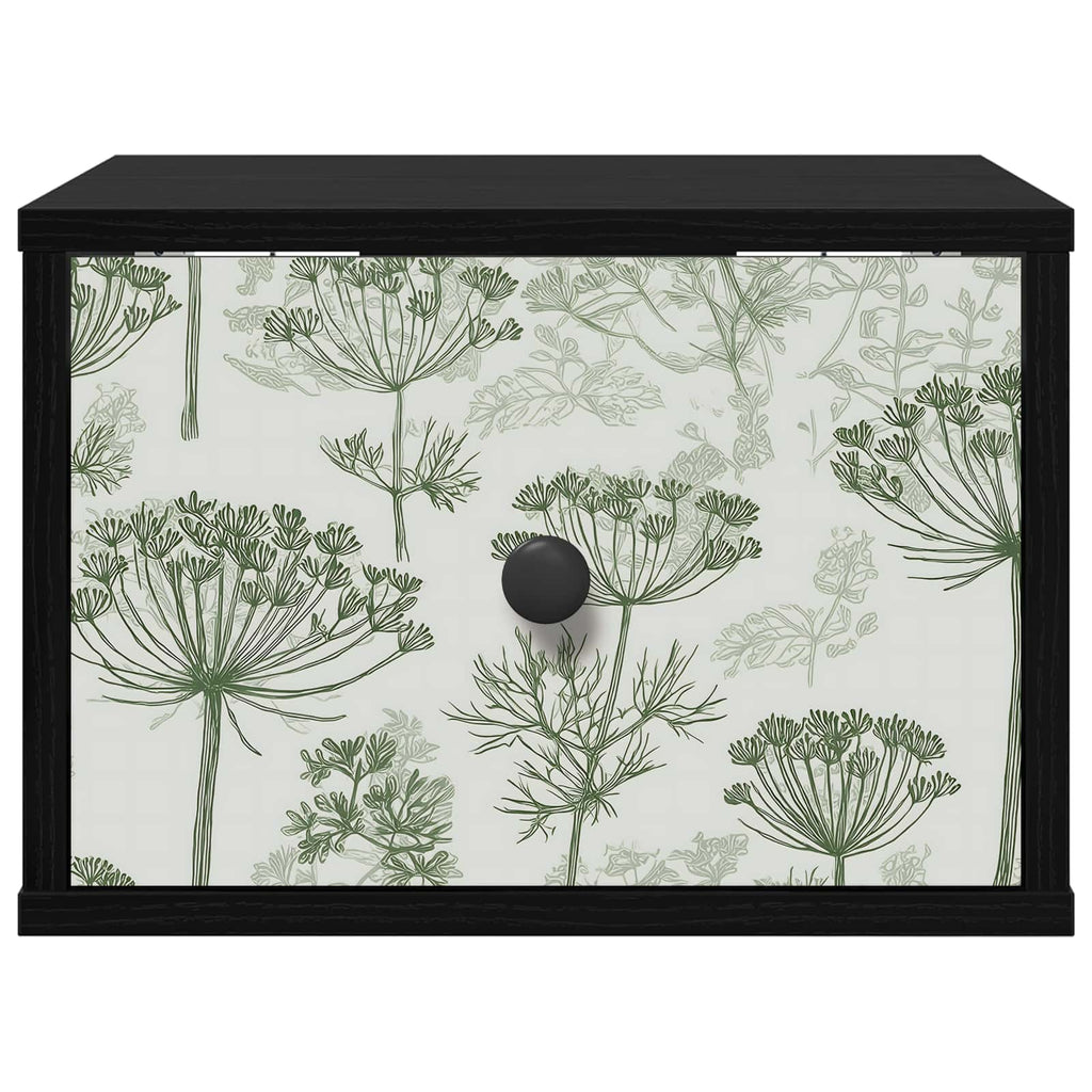 vidaXL Ścienny stolik nocny GOTHA 2 szt. Czarny dąb 36 x 33 x 25 cm