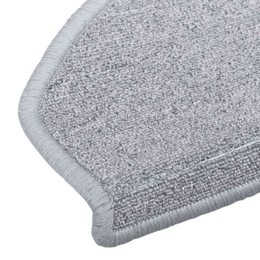 vidaXL Samoprzylepne maty na schody Półokrąg 15 pcs jasnoszary