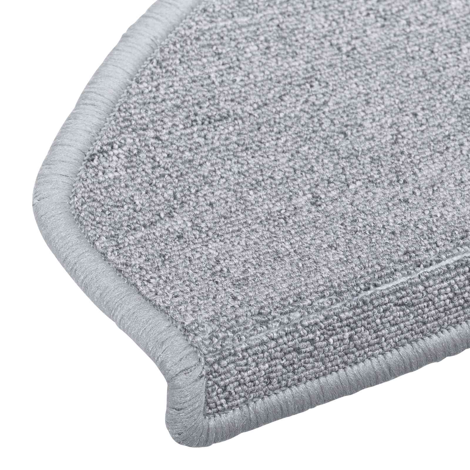 vidaXL Samoprzylepne maty na schody Półokrąg 15 pcs jasnoszary