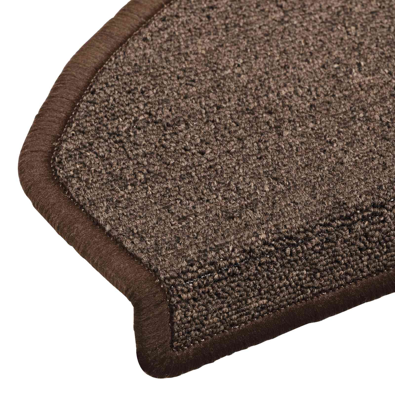 vidaXL Samoprzylepne maty na schody Półokrąg 15 pcs Brązowy kawowy