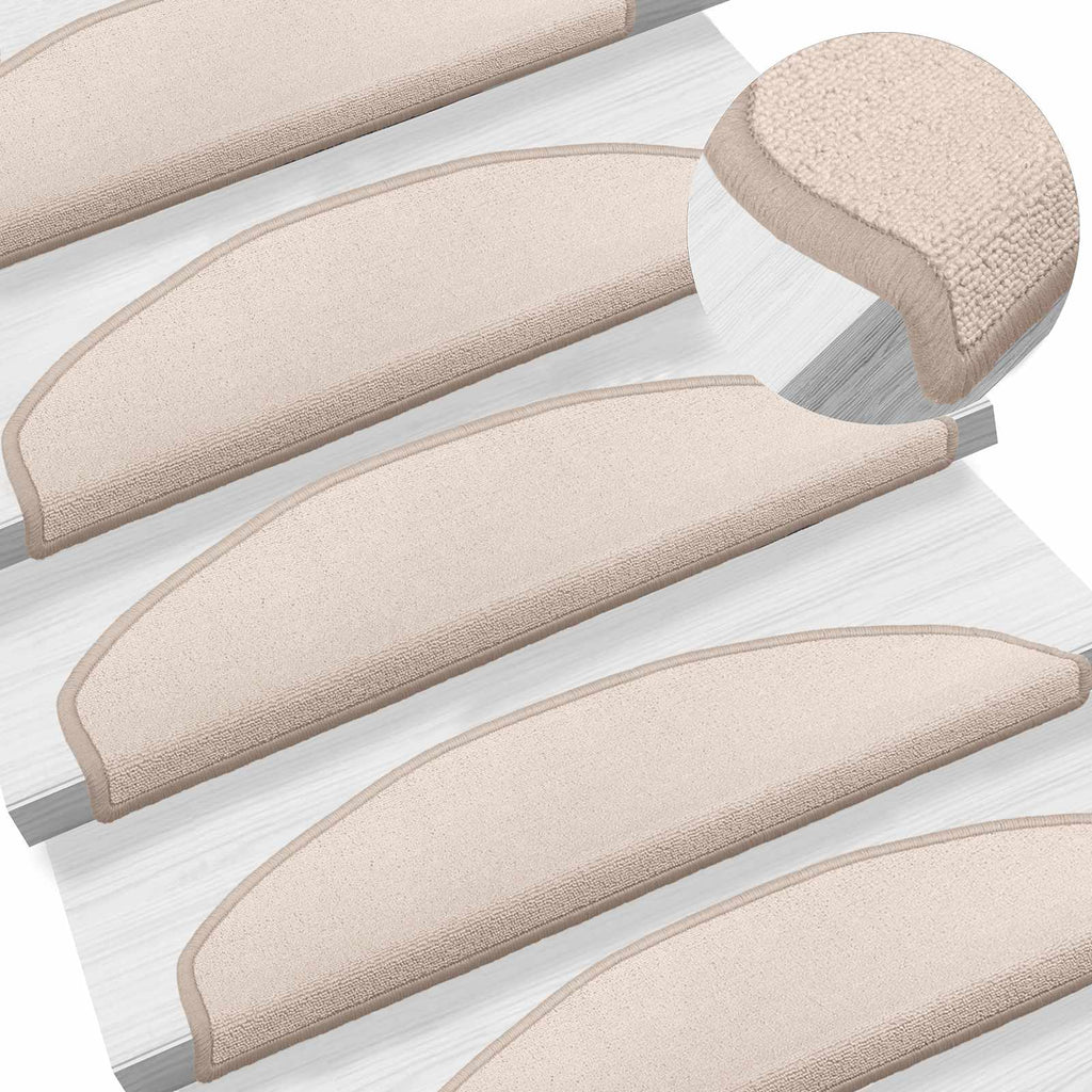 vidaXL Samoprzylepne maty na schody Półokrąg 15 pcs Ciemnoszary