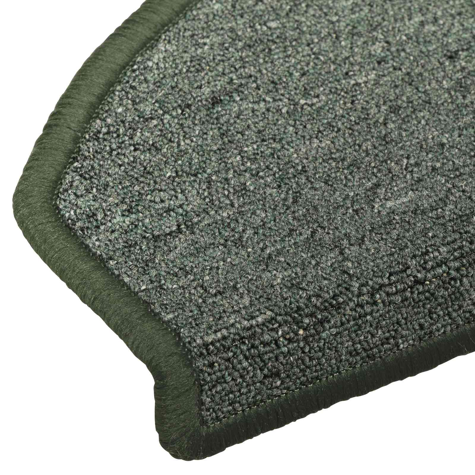 vidaXL Samoprzylepne maty na schody Półokrąg 15 pcs Ciemnozielony