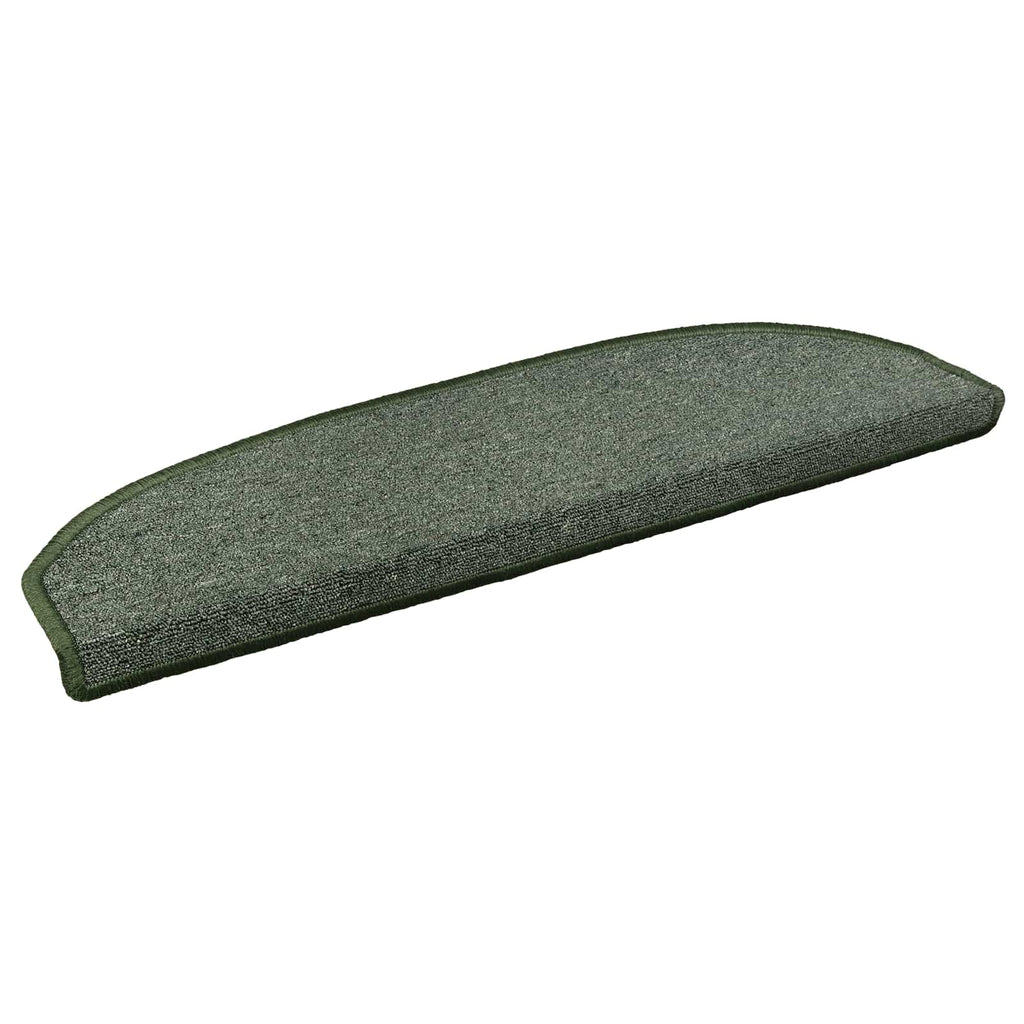 vidaXL Samoprzylepne maty na schody Półokrąg 15 pcs Ciemnozielony