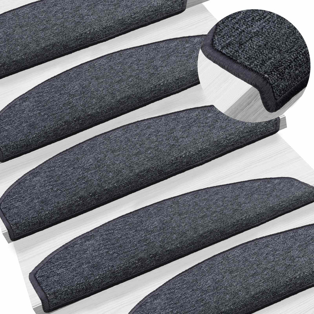 vidaXL Samoprzylepne maty na schody 15 pcs Ciemnoszary i niebieski