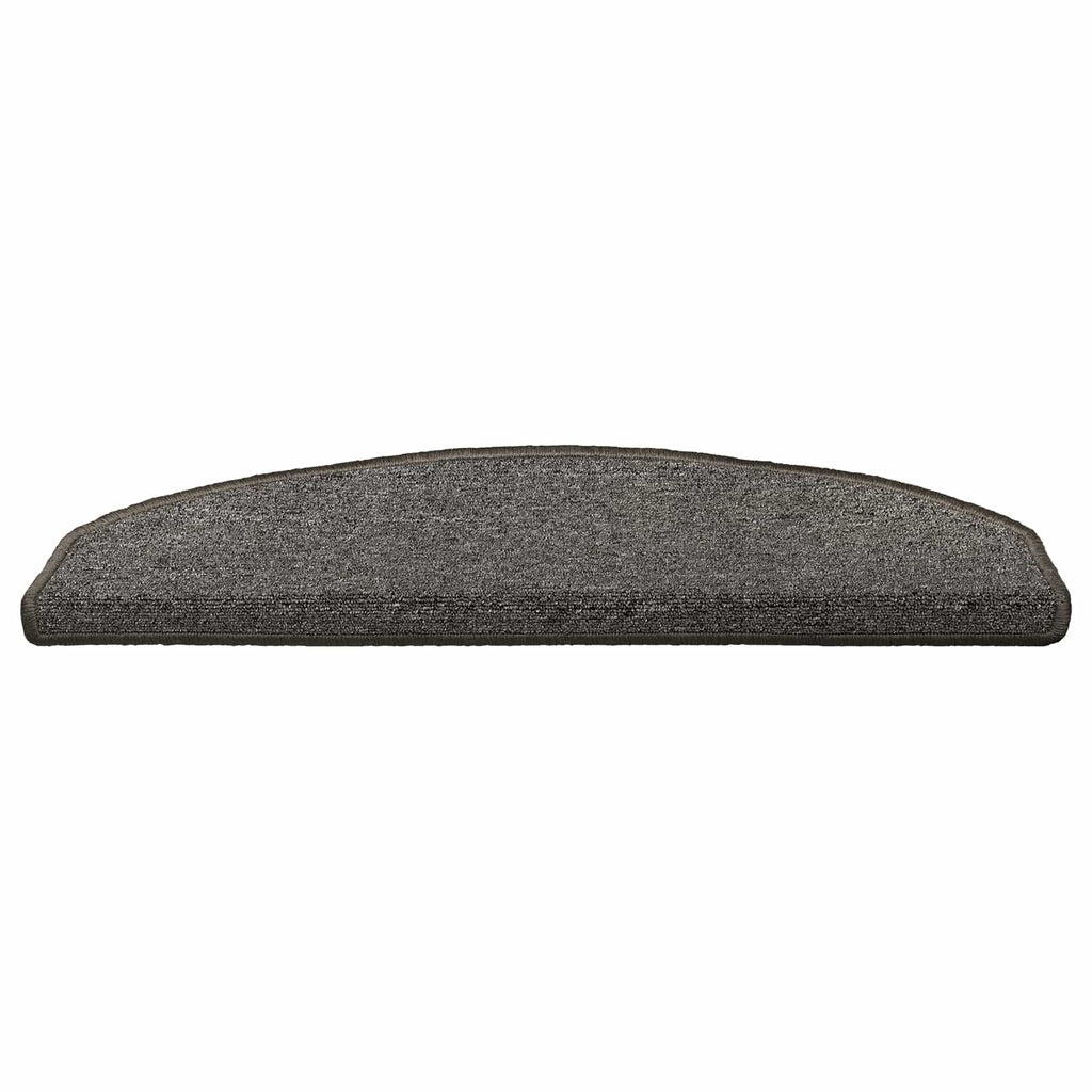 vidaXL Samoprzylepne maty na schody Półokrąg 15 pcs ciemnoszary