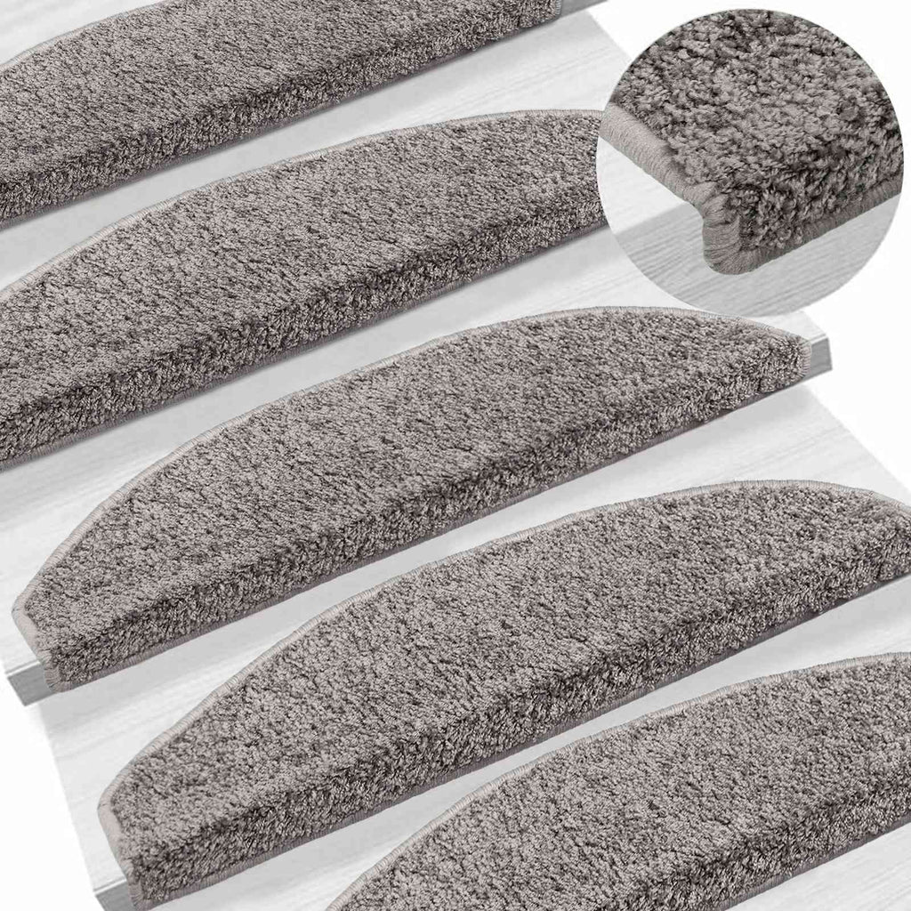 vidaXL Samoprzylepne maty na schody 15 pcs Szary 80 x 24,5 x 3,5 cm