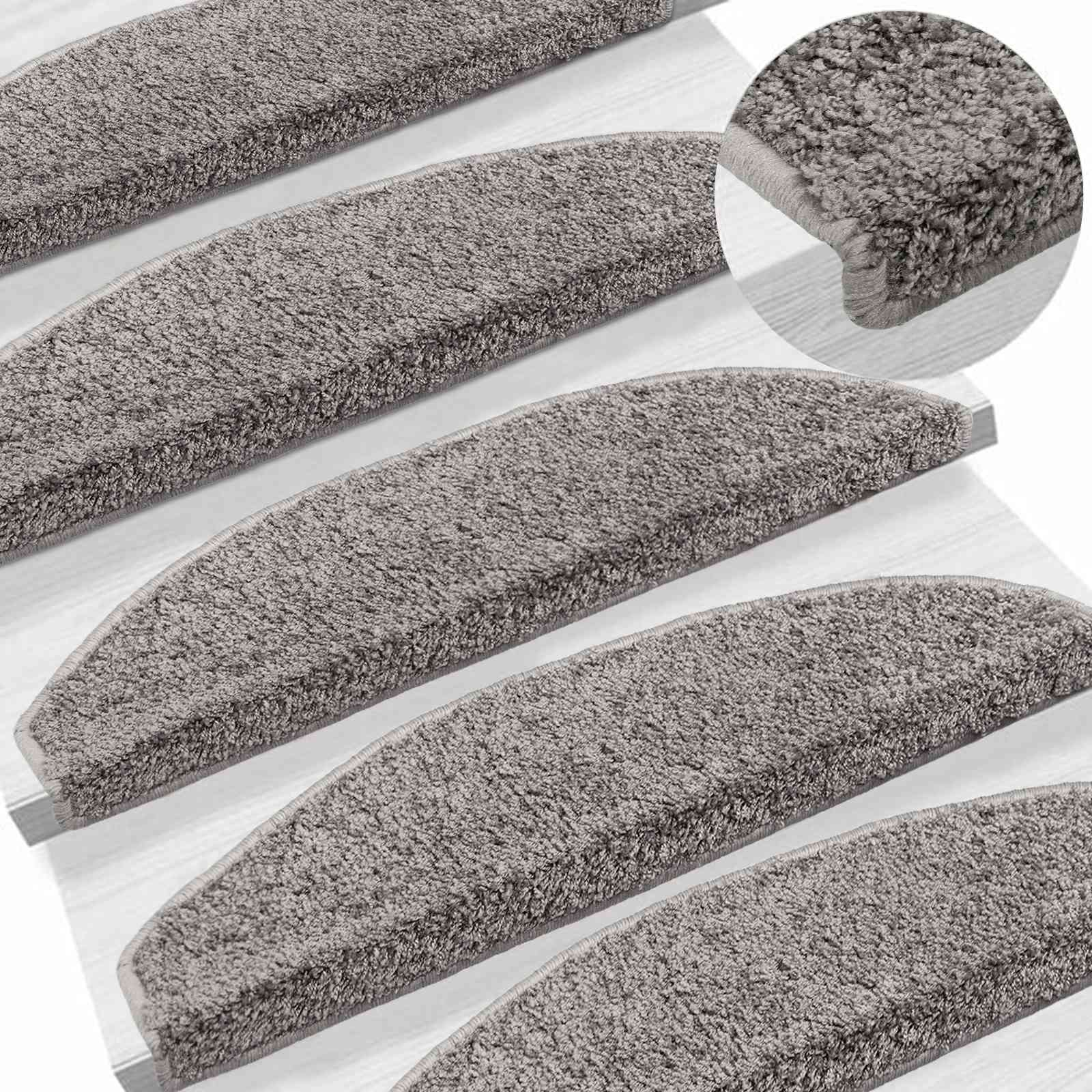 vidaXL Samoprzylepne maty na schody 15 pcs Szary 80 x 24,5 x 3,5 cm