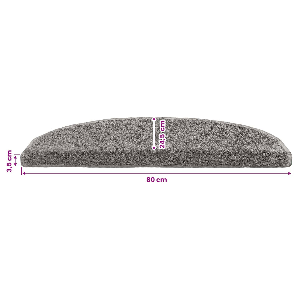 vidaXL Samoprzylepne maty na schody 15 pcs Szary 80 x 24,5 x 3,5 cm