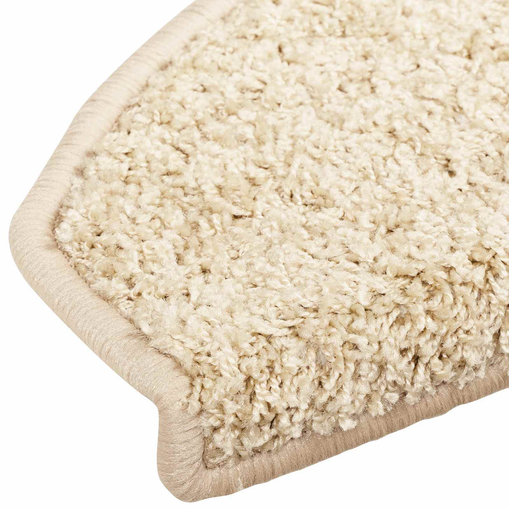 vidaXL Samoprzylepne maty na schody Półokrąg 15 pcs Jasny Brąz