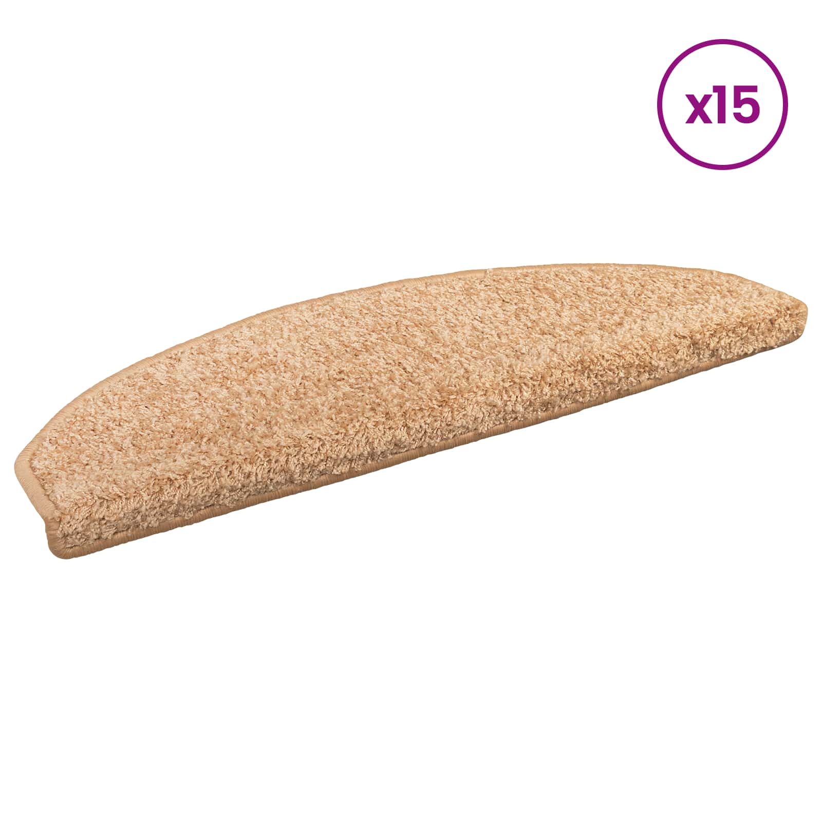 vidaXL Samoprzylepne maty na schody 15 pcs złoty 80 x 24,5 x 3,5 cm