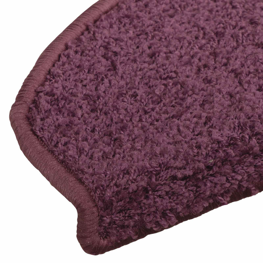 vidaXL Samoprzylepne maty na schody Półokrąg 15 pcs Ciemny fioletowy