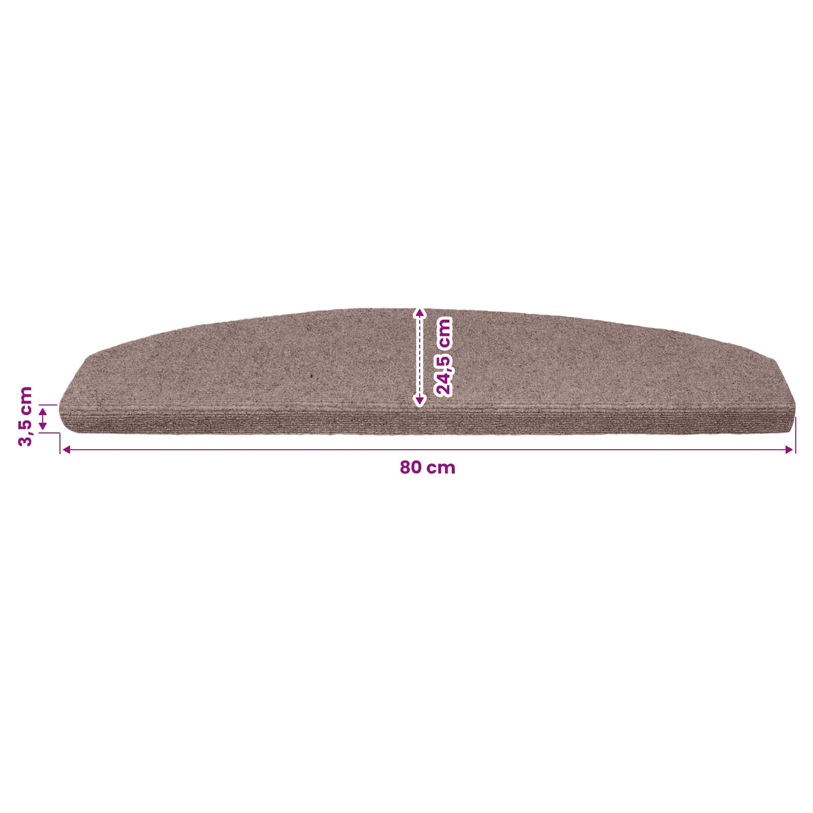vidaXL Samoprzylepne maty na schody 15 pcs Beżowy 80 x 24,5 x 3,5 cm