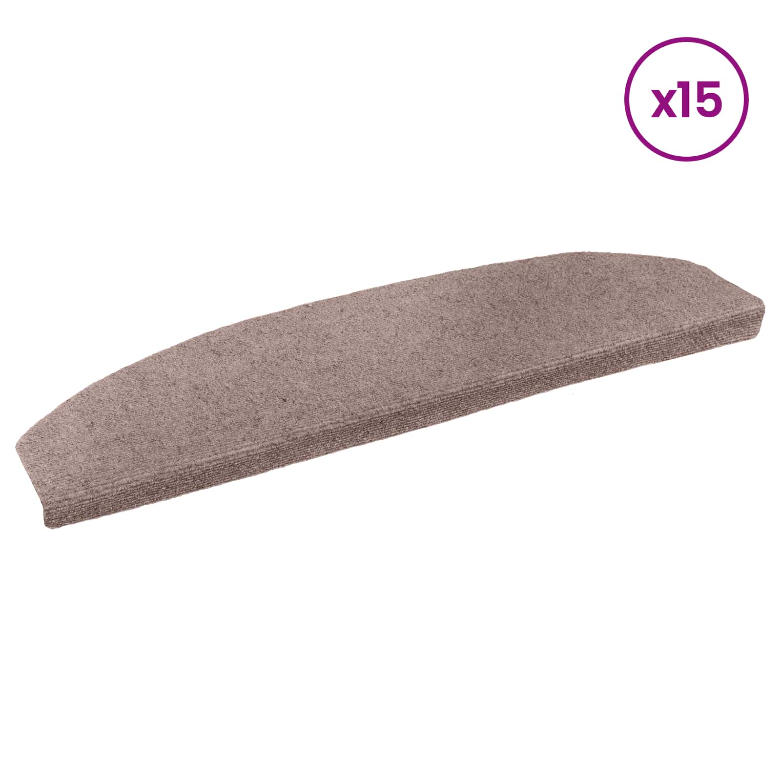 vidaXL Samoprzylepne maty na schody 15 pcs Beżowy 80 x 24,5 x 3,5 cm