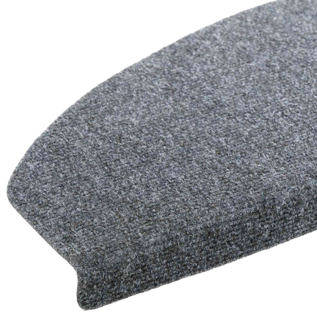 vidaXL Samoprzylepne maty na schody Półokrąg 15 pcs jasnoszary