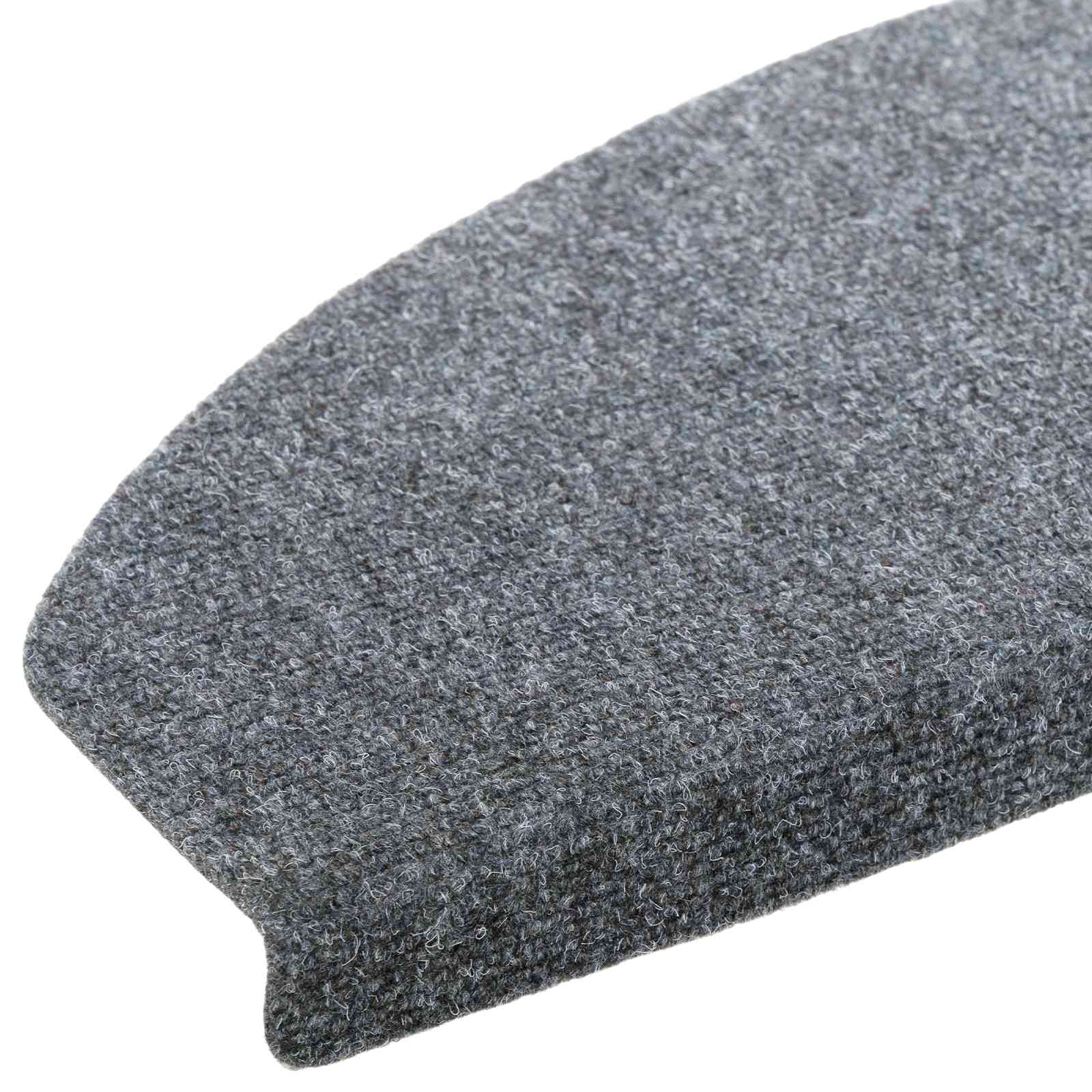 vidaXL Samoprzylepne maty na schody Półokrąg 15 pcs jasnoszary