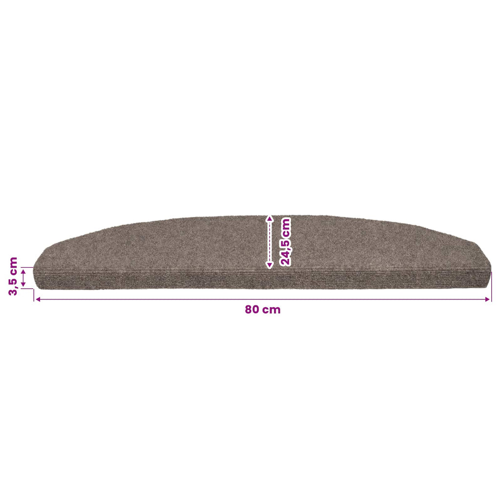 vidaXL Samoprzylepne maty na schody 15 pcs Mokka 80 x 24,5 x 3,5 cm