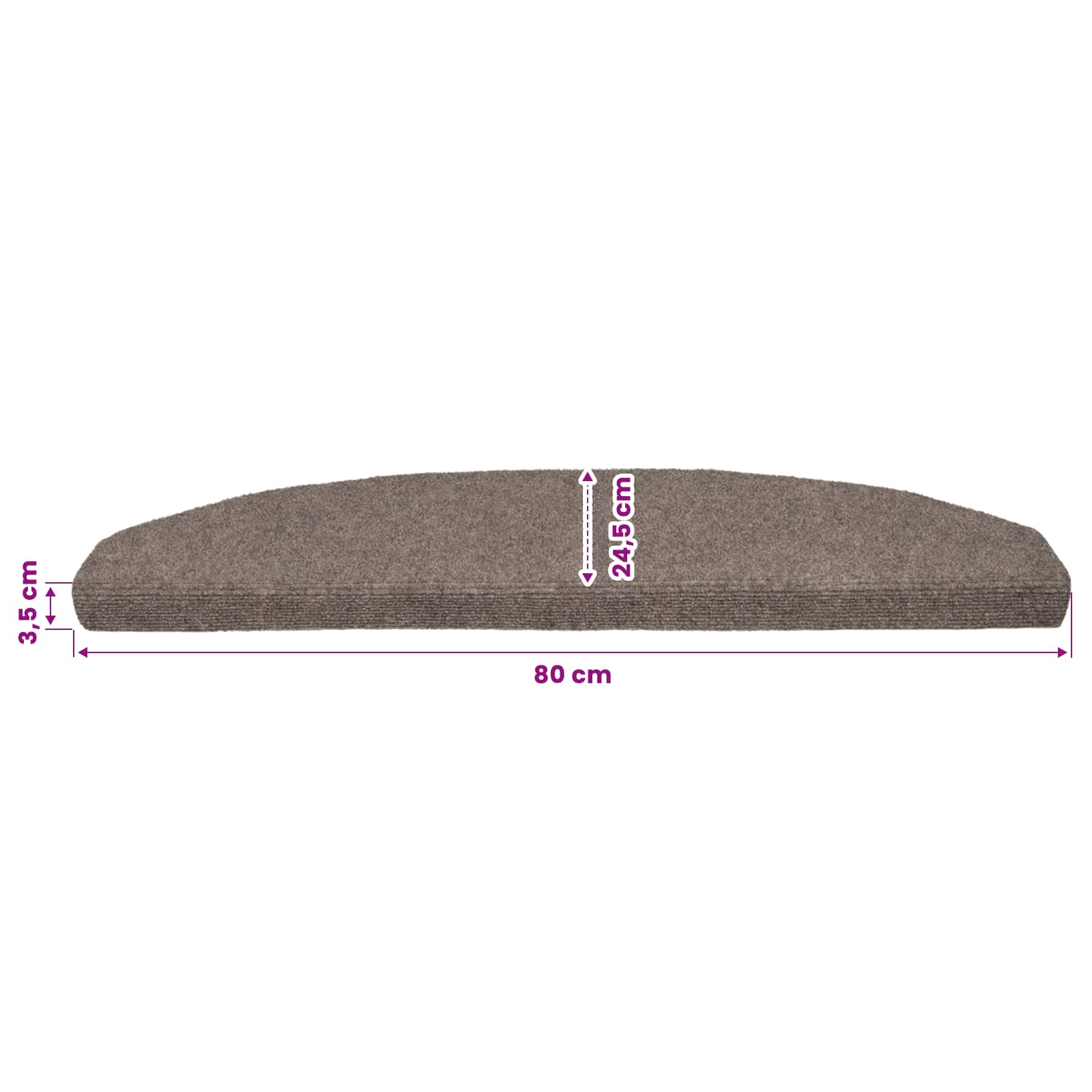 vidaXL Samoprzylepne maty na schody 15 pcs Mokka 80 x 24,5 x 3,5 cm
