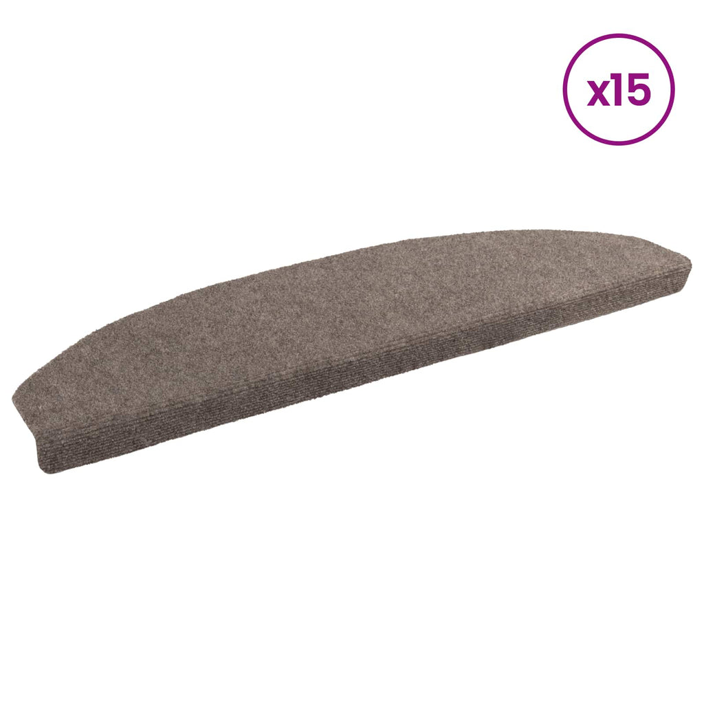 vidaXL Samoprzylepne maty na schody 15 pcs Mokka 80 x 24,5 x 3,5 cm